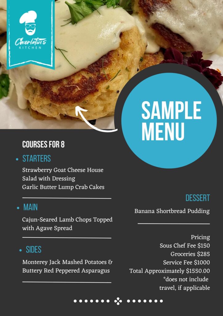 Charlotin's Kitchen Sample Menu 1