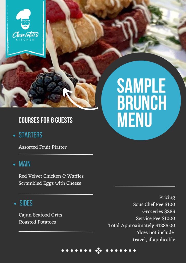 Charlotin's Kitchen Sample Menu 2